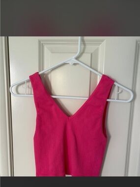 By Together Hot Pink Ribbed Tank Top